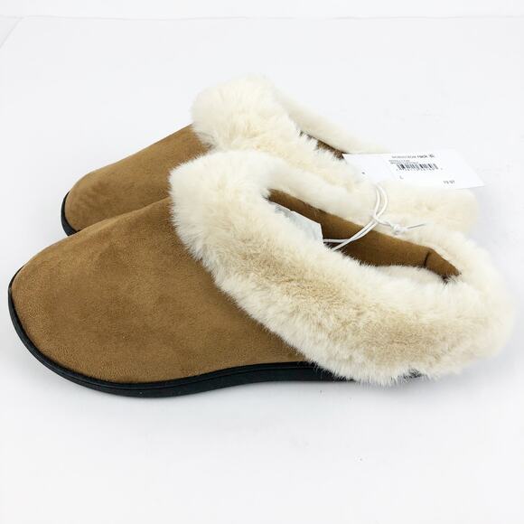 Nordstrom Rack Womens Holly Clog Slippers Large 9-10 Brown Faux Fur Slip-On NWT - Picture 4 of 10
